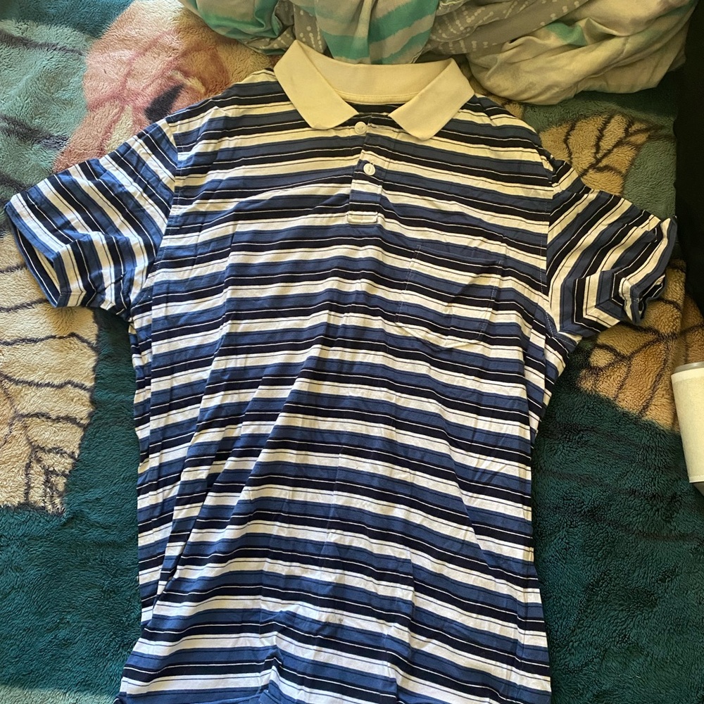 striped polo shirt